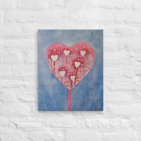 MY BLEEDING HEART - THIN CANVAS 16"X20"